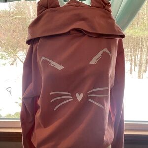 Pink Cat Hoodie size S